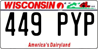 WI license plate 449PYP