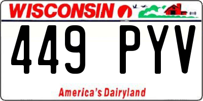 WI license plate 449PYV