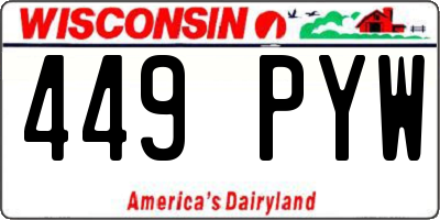 WI license plate 449PYW