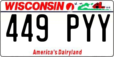 WI license plate 449PYY