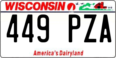 WI license plate 449PZA