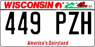 WI license plate 449PZH