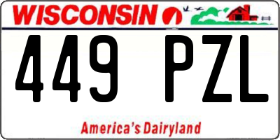 WI license plate 449PZL