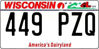 WI license plate 449PZQ
