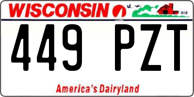 WI license plate 449PZT