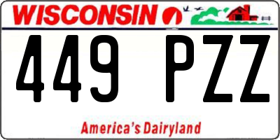 WI license plate 449PZZ