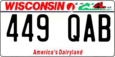 WI license plate 449QAB