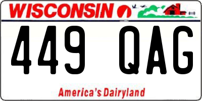 WI license plate 449QAG