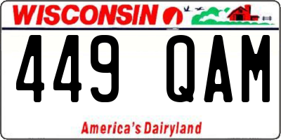 WI license plate 449QAM