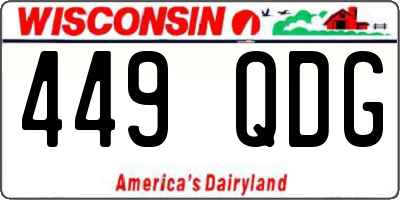 WI license plate 449QDG
