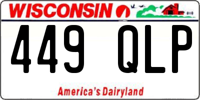 WI license plate 449QLP