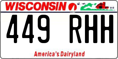 WI license plate 449RHH