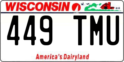 WI license plate 449TMU