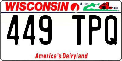 WI license plate 449TPQ