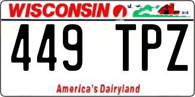 WI license plate 449TPZ