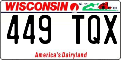 WI license plate 449TQX