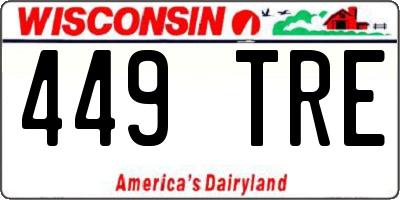 WI license plate 449TRE