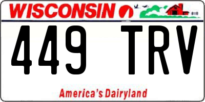 WI license plate 449TRV