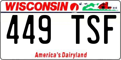 WI license plate 449TSF