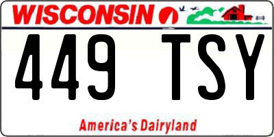 WI license plate 449TSY