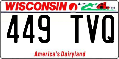 WI license plate 449TVQ