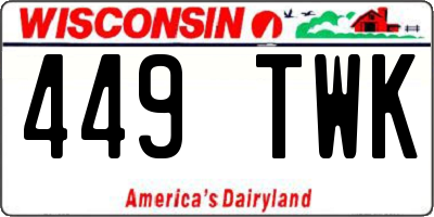 WI license plate 449TWK