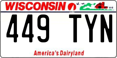 WI license plate 449TYN