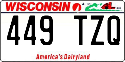 WI license plate 449TZQ