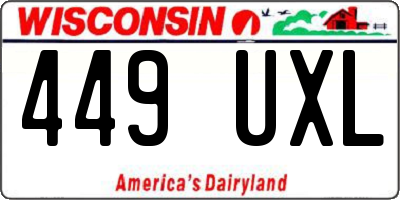 WI license plate 449UXL