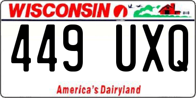 WI license plate 449UXQ