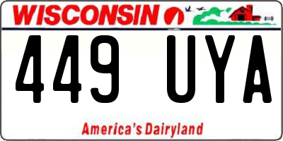 WI license plate 449UYA