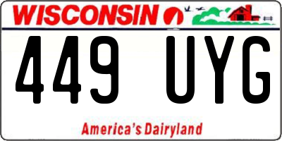 WI license plate 449UYG