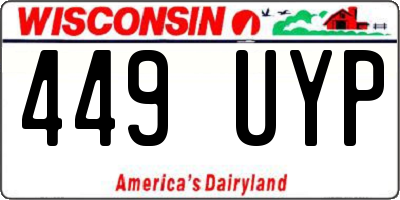WI license plate 449UYP
