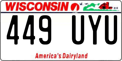 WI license plate 449UYU