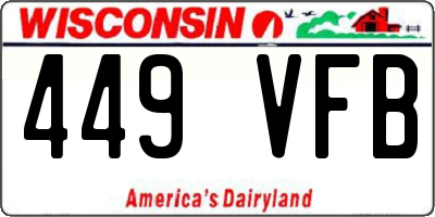 WI license plate 449VFB