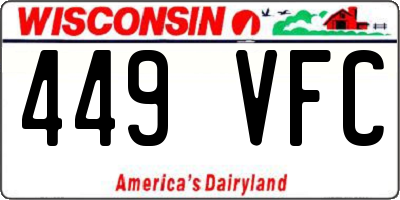 WI license plate 449VFC