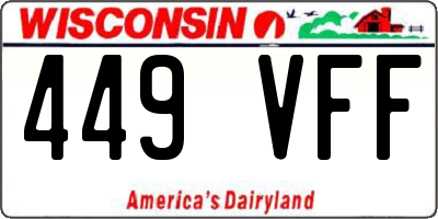 WI license plate 449VFF