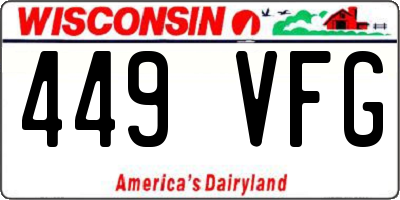 WI license plate 449VFG