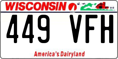 WI license plate 449VFH