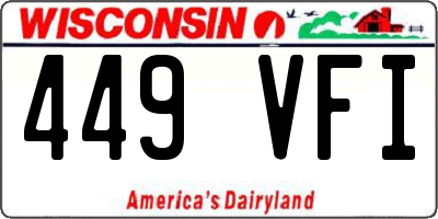 WI license plate 449VFI