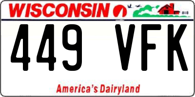 WI license plate 449VFK