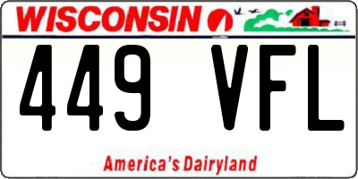 WI license plate 449VFL