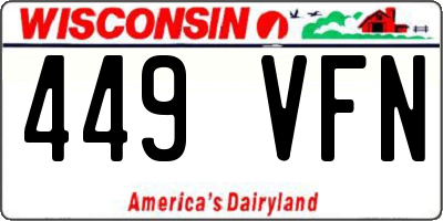 WI license plate 449VFN