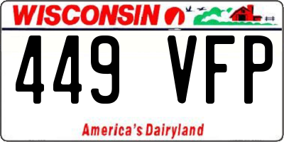 WI license plate 449VFP