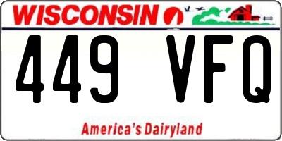 WI license plate 449VFQ