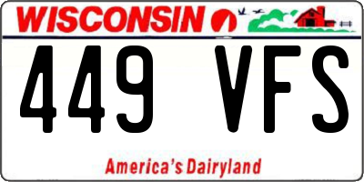 WI license plate 449VFS