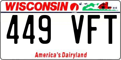 WI license plate 449VFT