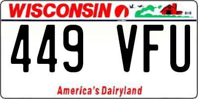 WI license plate 449VFU