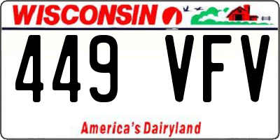 WI license plate 449VFV