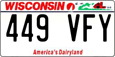 WI license plate 449VFY